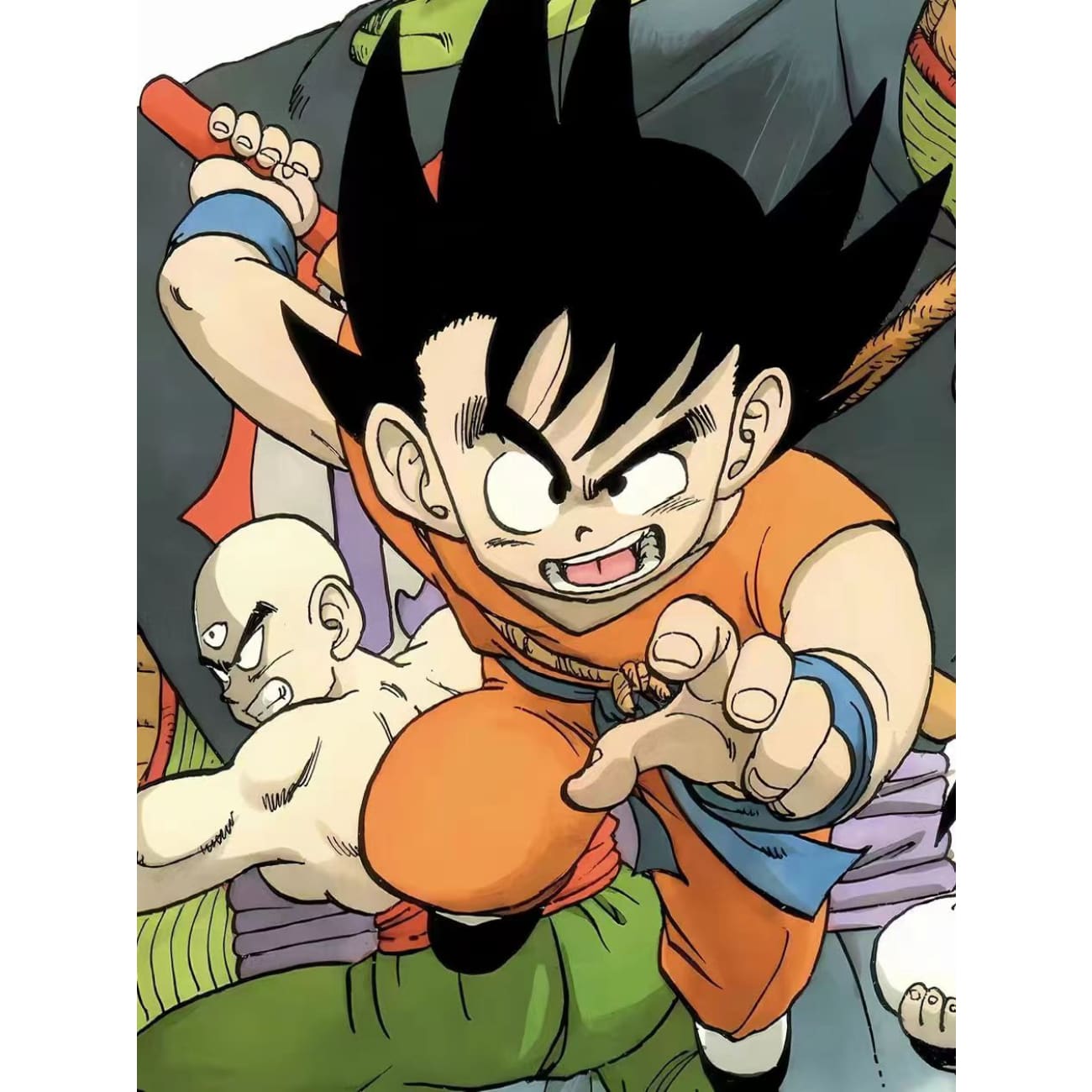 Xing Kong Studio - Piccolo, Son Goku, Tien Shinhan & Yajirobe Poster Frame