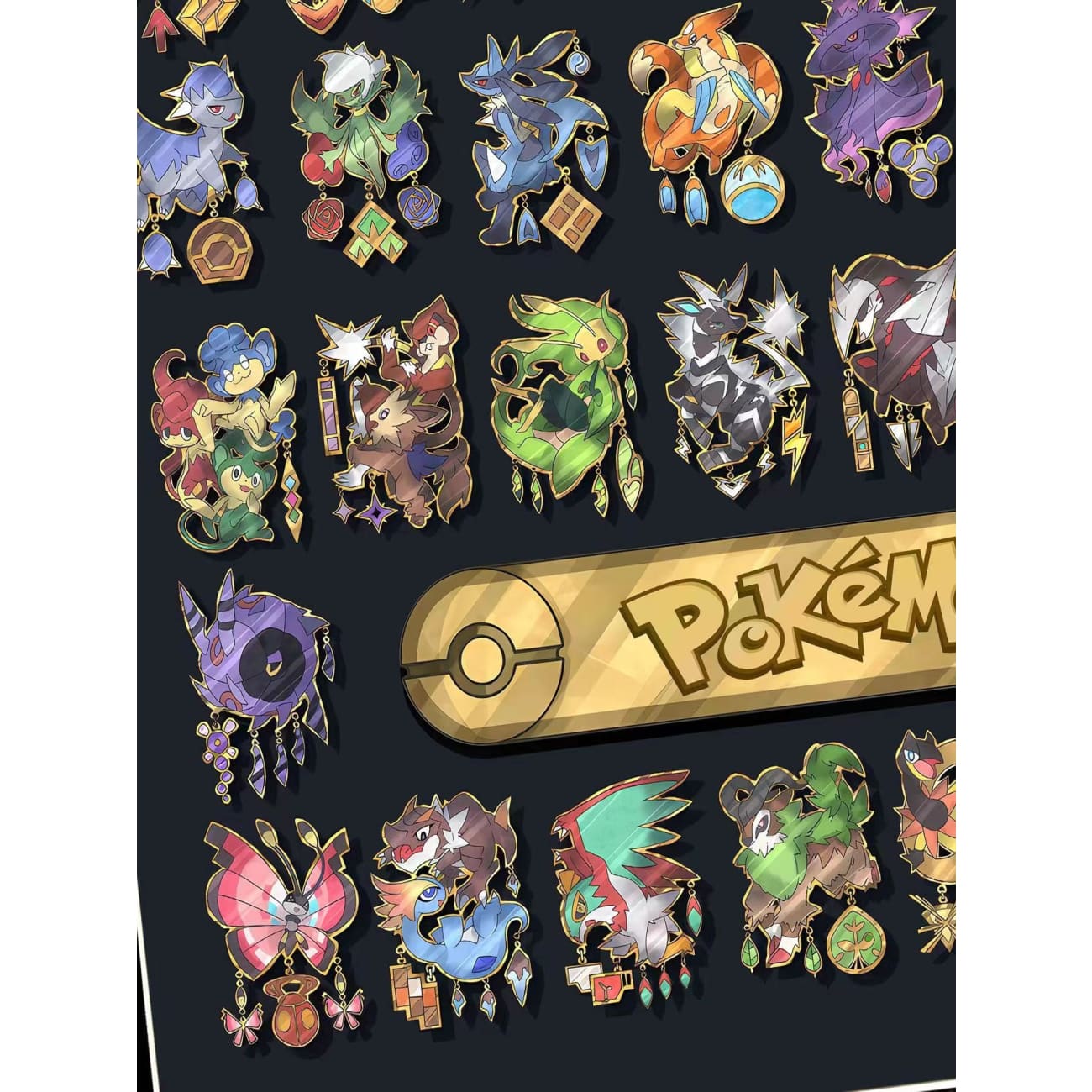 Xing Kong Studio - Pokemon Badges Poster Frame