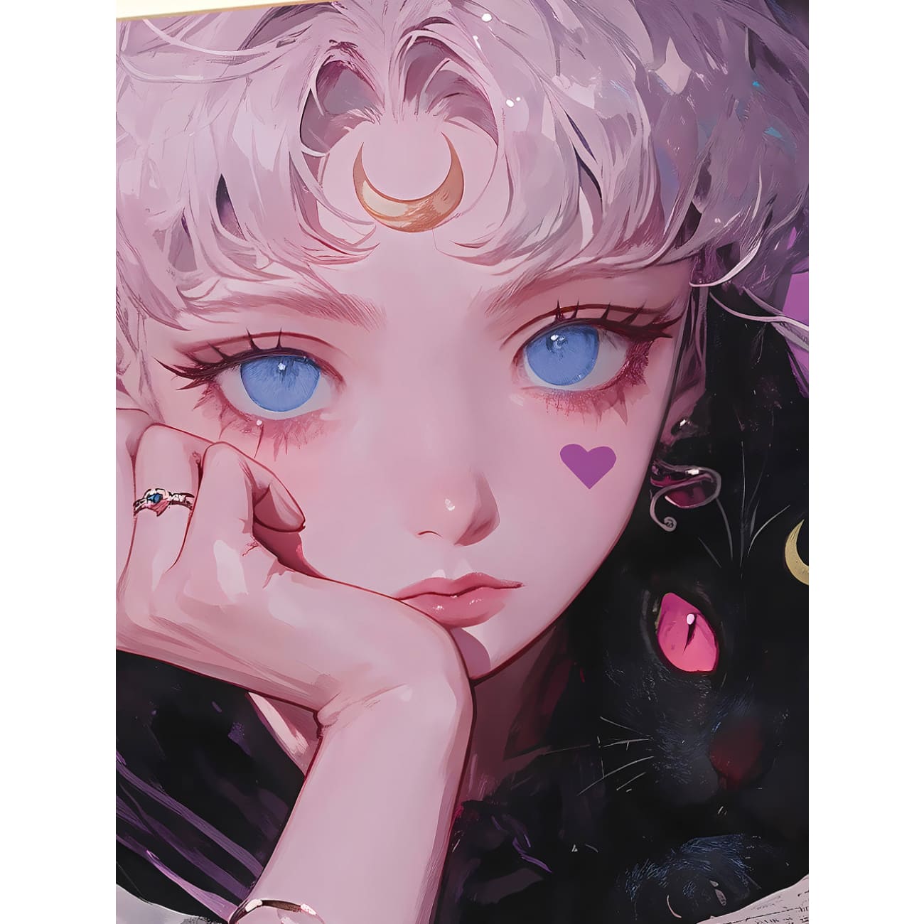 Xing Kong Studio - Purple Girl Usagi Tsukino Poster Frame