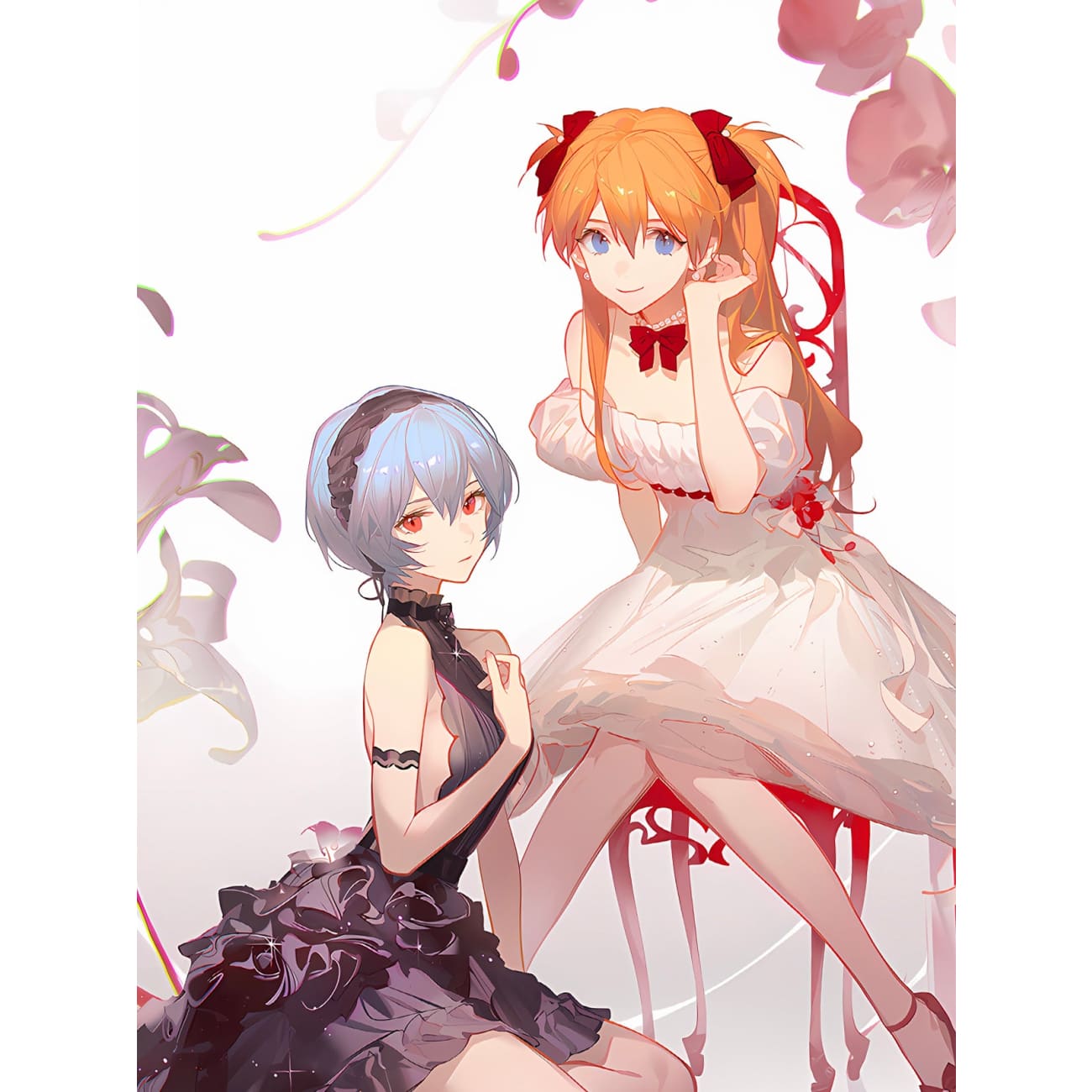 Xing Kong Studio - Rei Ayanami & Asuka Langley Soryu Poster Frame
