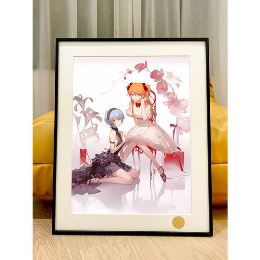 Xing Kong Studio - Rei Ayanami & Asuka Langley Soryu Poster Frame
