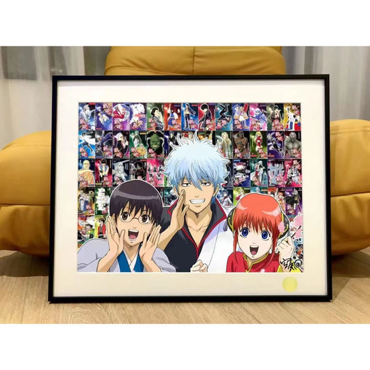 Xing Kong Studio - Sakata Gintoki, Shimura Shinpachi & Kagura Gintama 19th Anniversary Poster Frame 