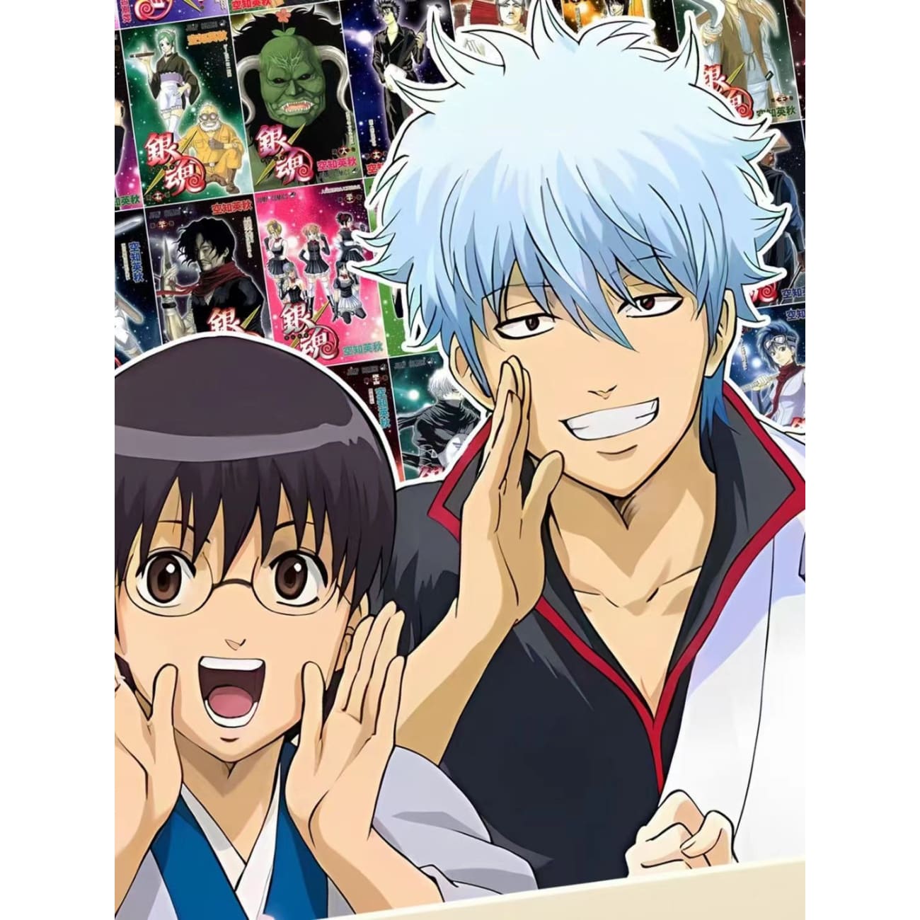 Xing Kong Studio - Sakata Gintoki, Shimura Shinpachi & Kagura Gintama 19th Anniversary Poster Frame 