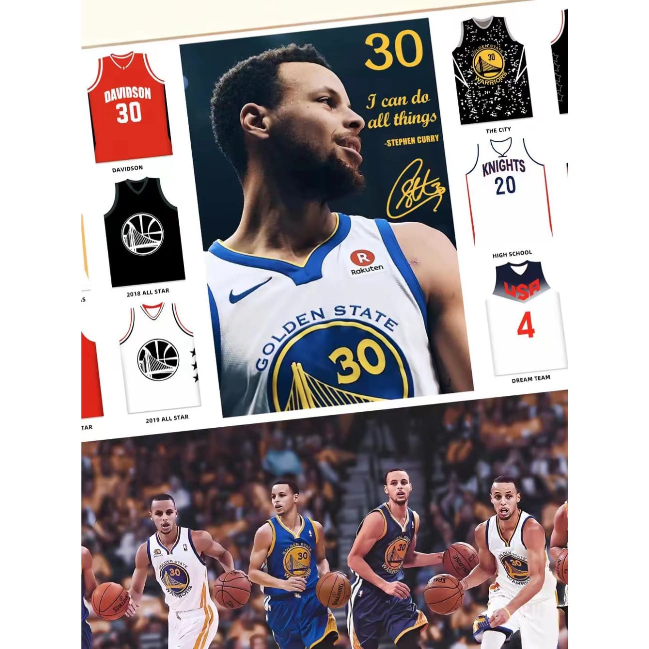 Xing Kong Studio - Stephen Curry Poster Frame