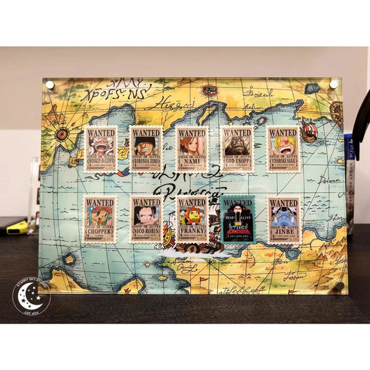 Xing Kong Studio - Straw Hat Pirates Wanted Stamp Card Acrylic Stand Display 