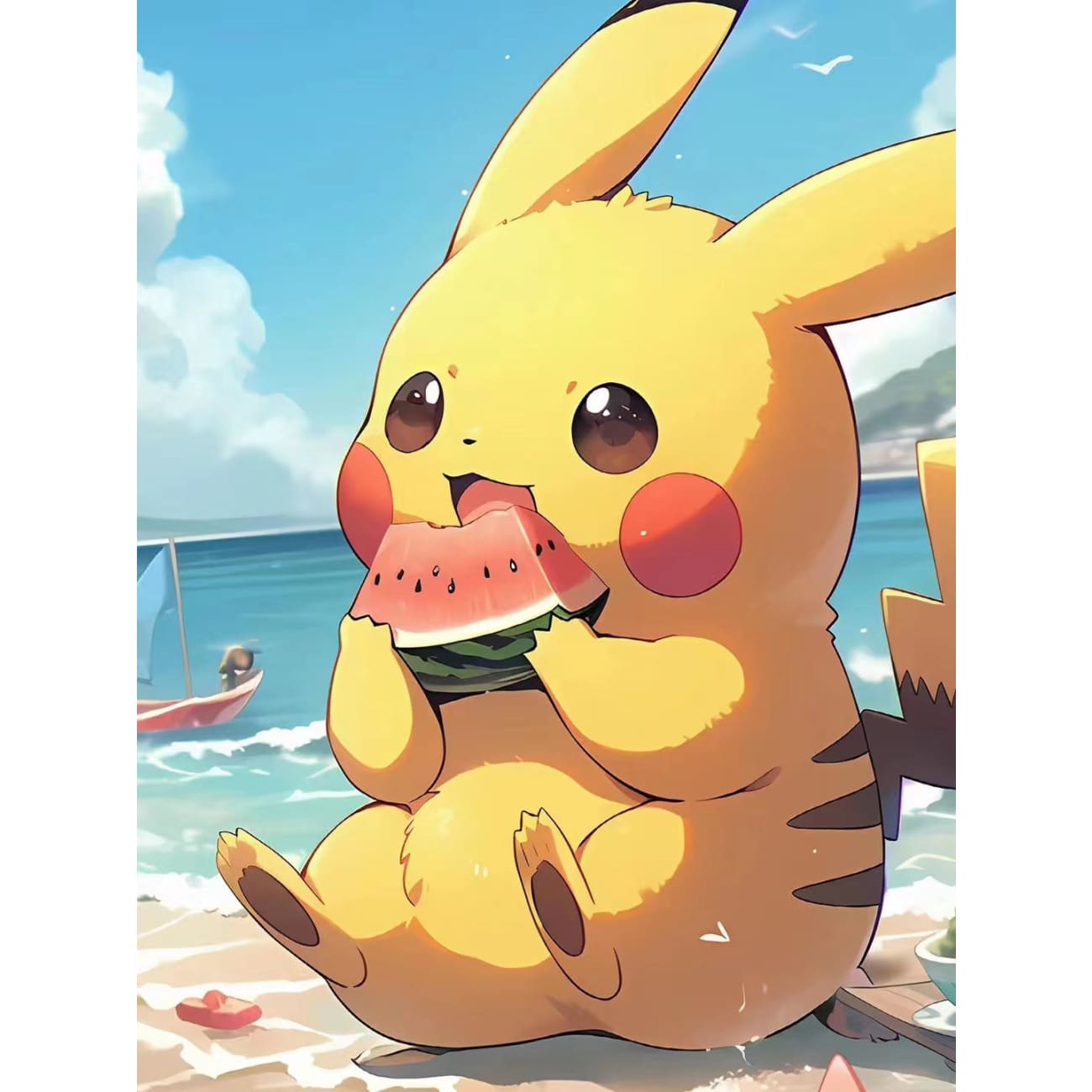 Xing Kong Studio - Summer Pikachu Poster Frame