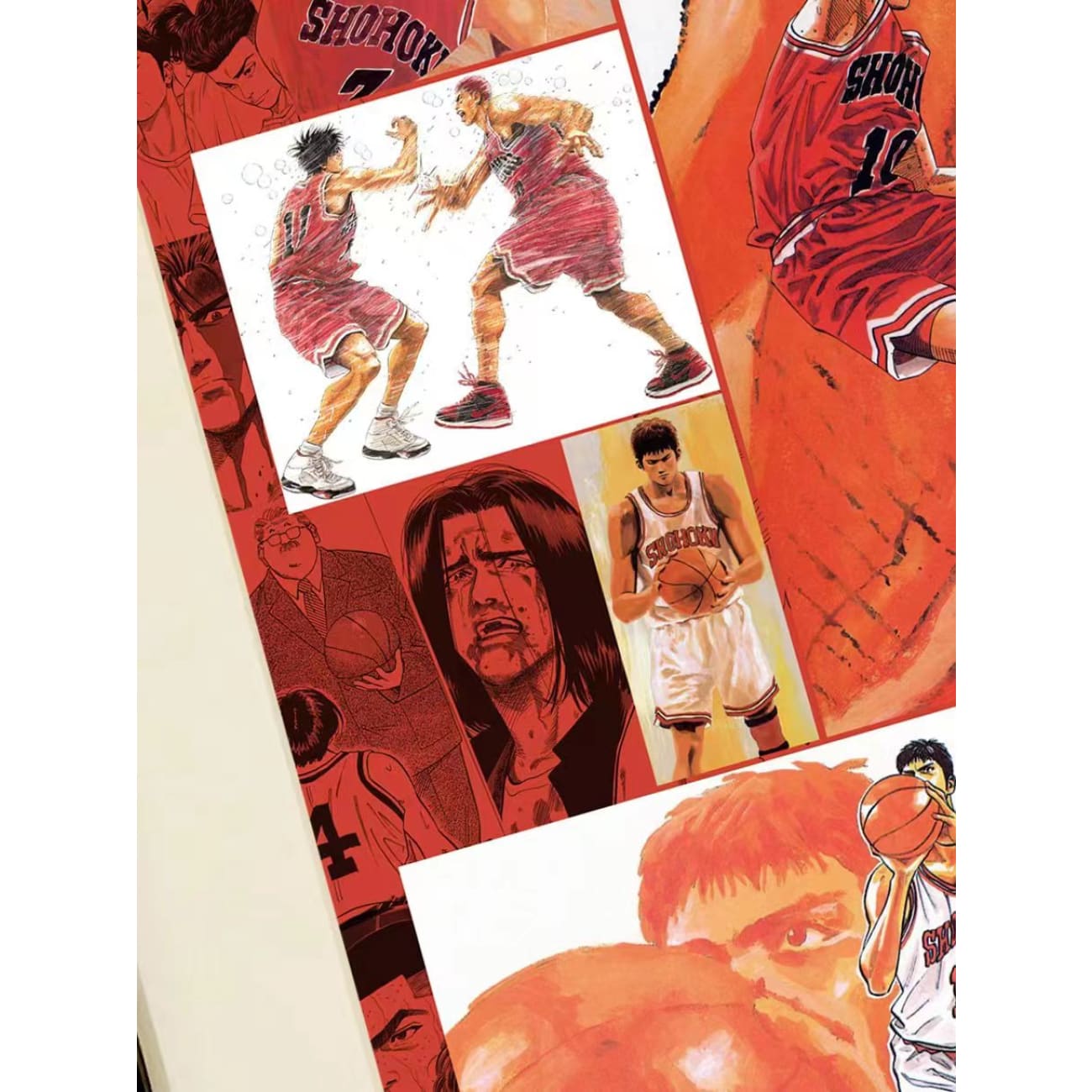 Xing Kong Studio - The First Slam Dunk Hanamichi Sakuragi, Hisashi Mitsui & Kaede Rukawa Poster Frame