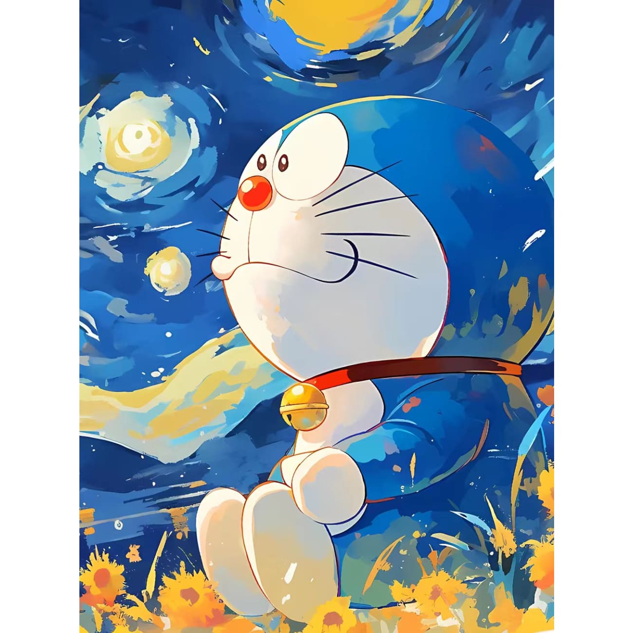 Xing Kong Studio - The Starry Night Doraemon Poster Frame