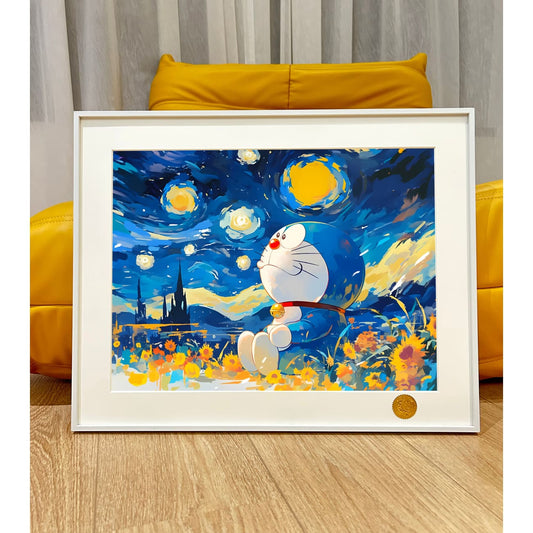Xing Kong Studio - The Starry Night Doraemon Poster Frame