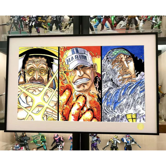 Xing Kong Studio - Three Admirals of the Marines Sakazuki, Kuzan & Borsalino Poster Frame 