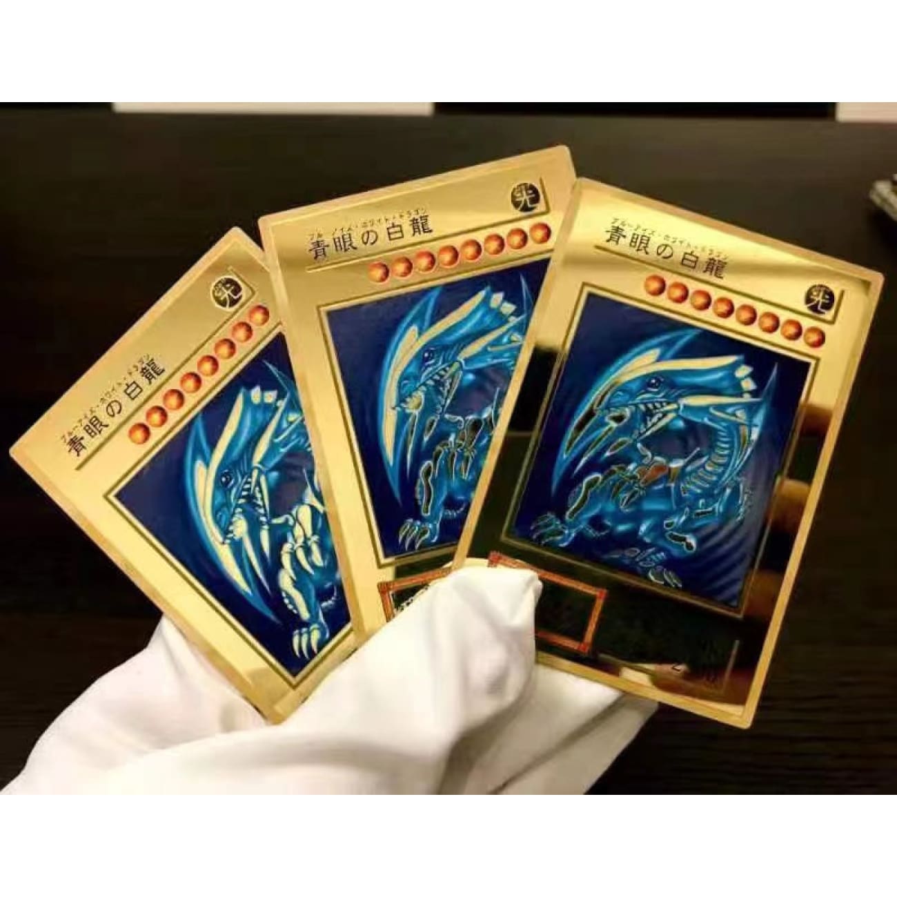 Xing Kong Studio - Three Blue-Eyes White Dragon Cards Acrylic Stand Display