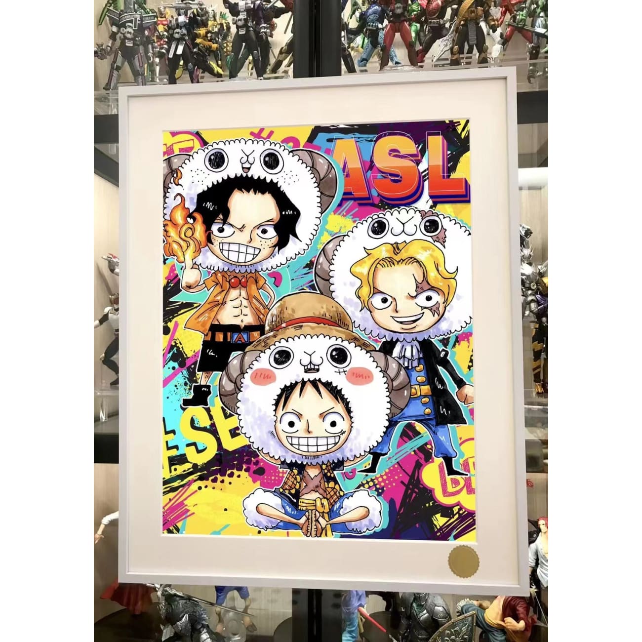 Xing Kong Studio - Three Brother Ace, Luffy & Sabo Poster Frame