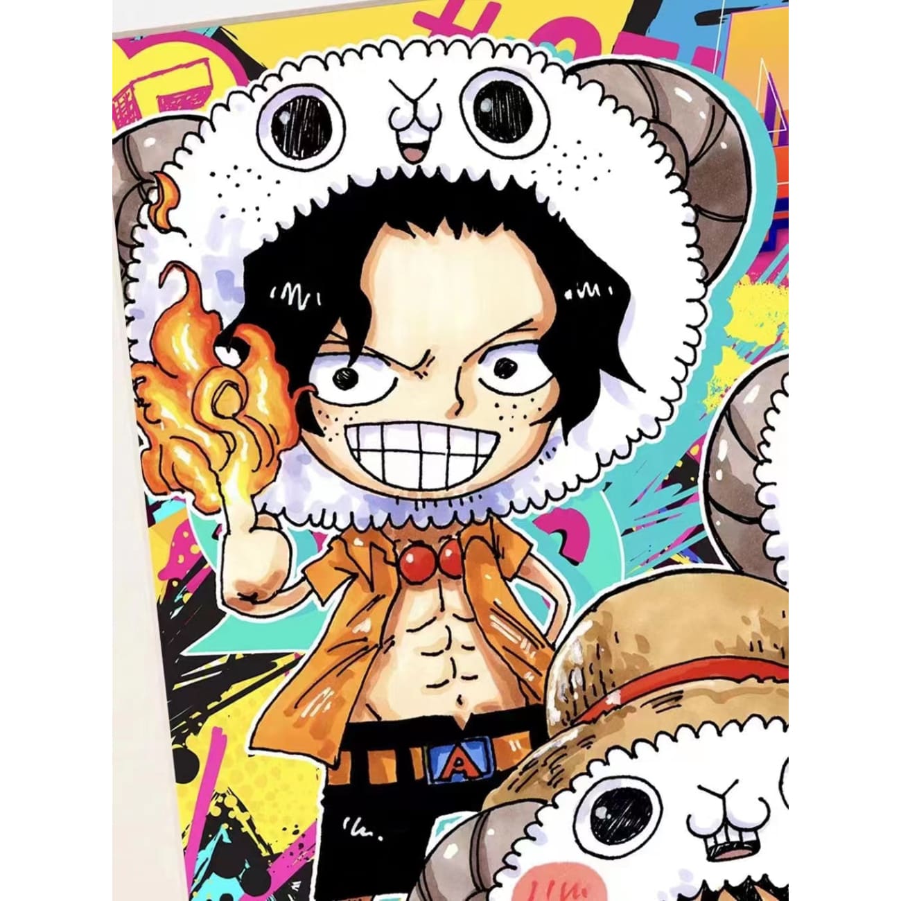 Xing Kong Studio - Three Brother Ace, Luffy & Sabo Poster Frame