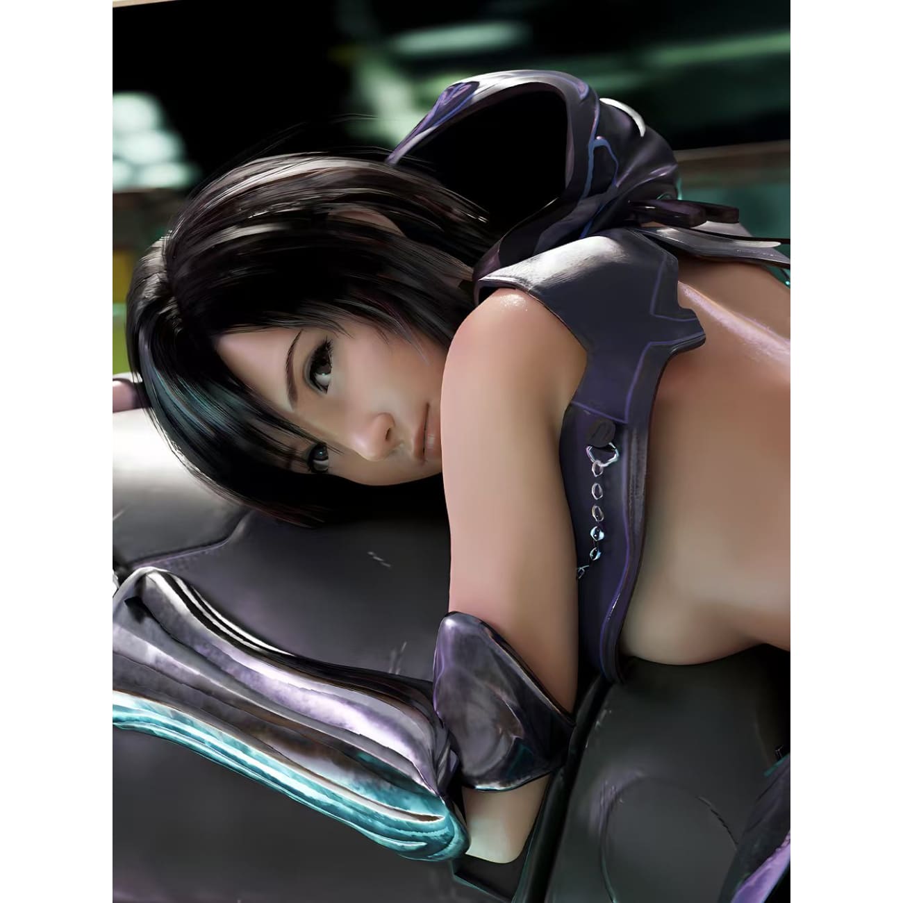 Xing Kong Studio - Tifa Lockhart Motorbike Ver. Poster Frame