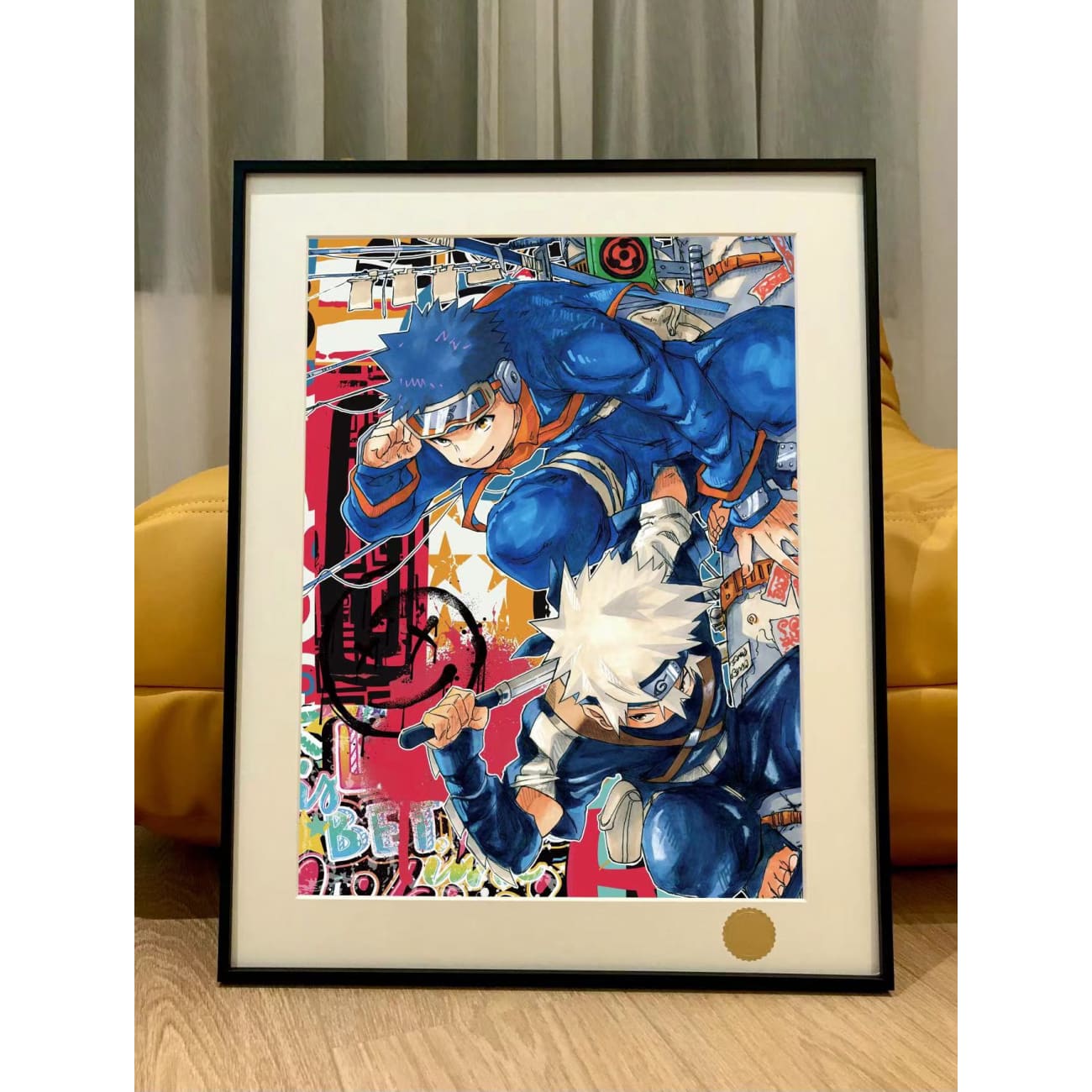 Xing Kong Studio - Uchiha Obito and Kakashi Hatake Poster Frame