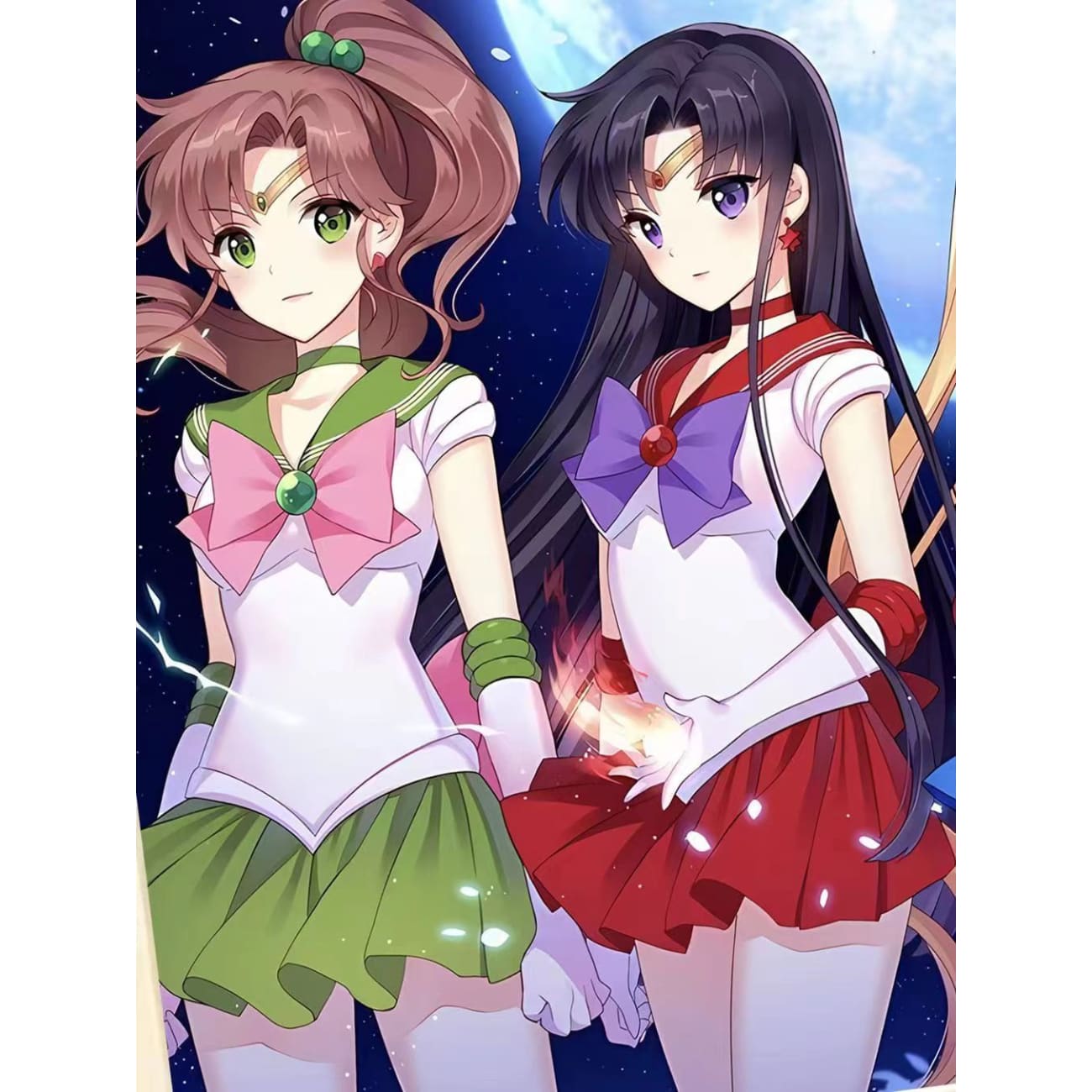 Xing Kong Studio - Usagi Tsukino, Ami Mizuno, Rei Hino, Makoto Kino & Minako Aino Poster Frame