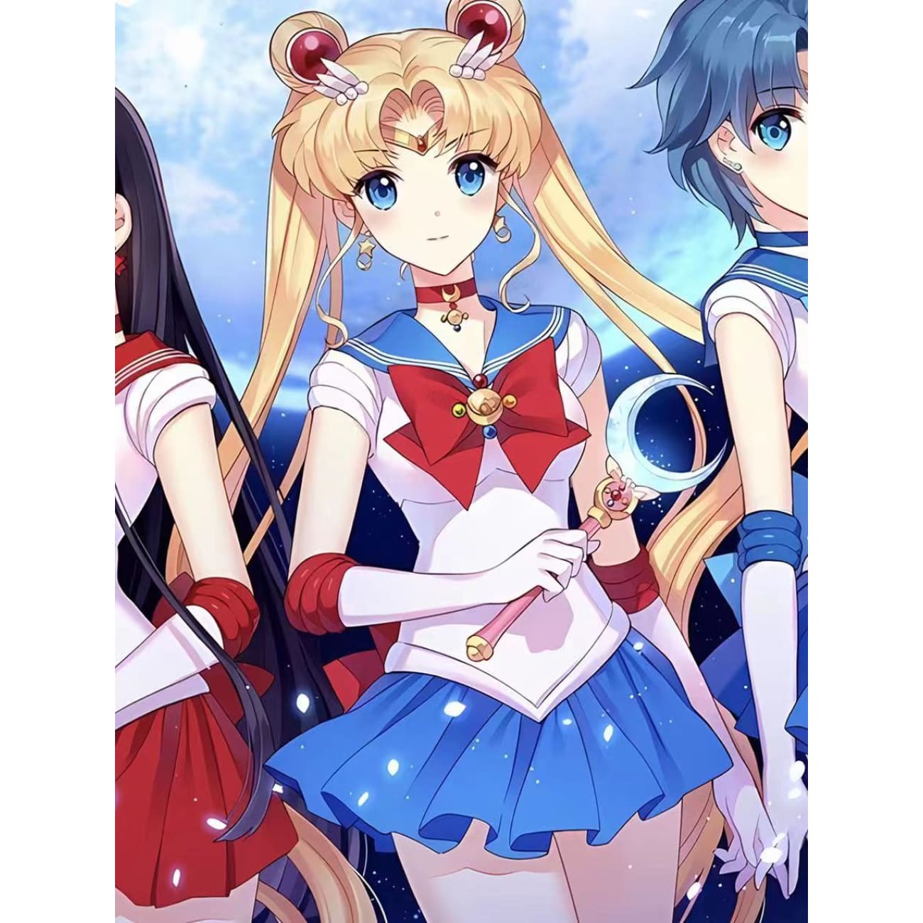 Xing Kong Studio - Usagi Tsukino, Ami Mizuno, Rei Hino, Makoto Kino & Minako Aino Poster Frame