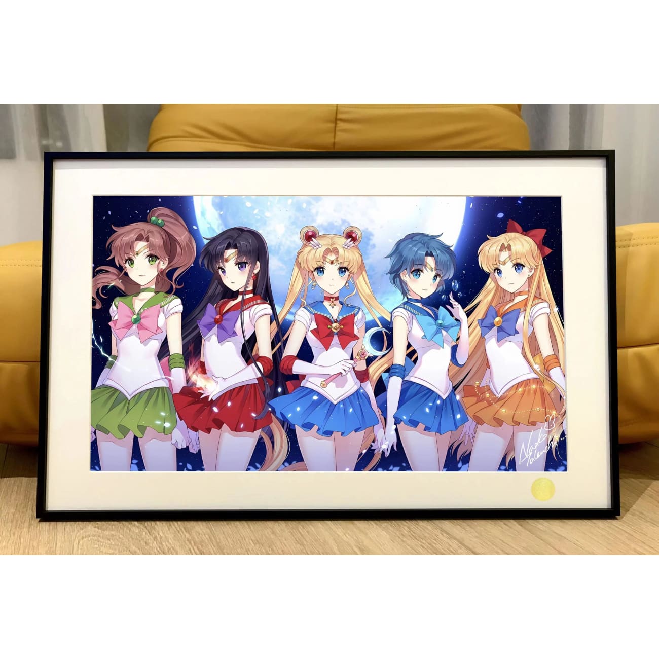 Xing Kong Studio - Usagi Tsukino, Ami Mizuno, Rei Hino, Makoto Kino & Minako Aino Poster Frame