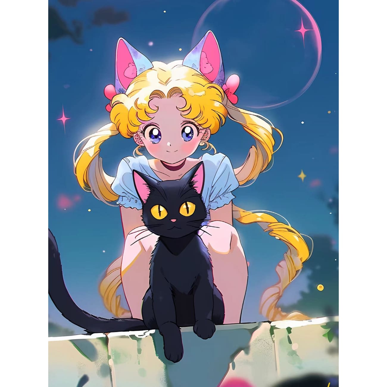 Xing Kong Studio - Usagi Tsukino Cat Ear Poster Frame