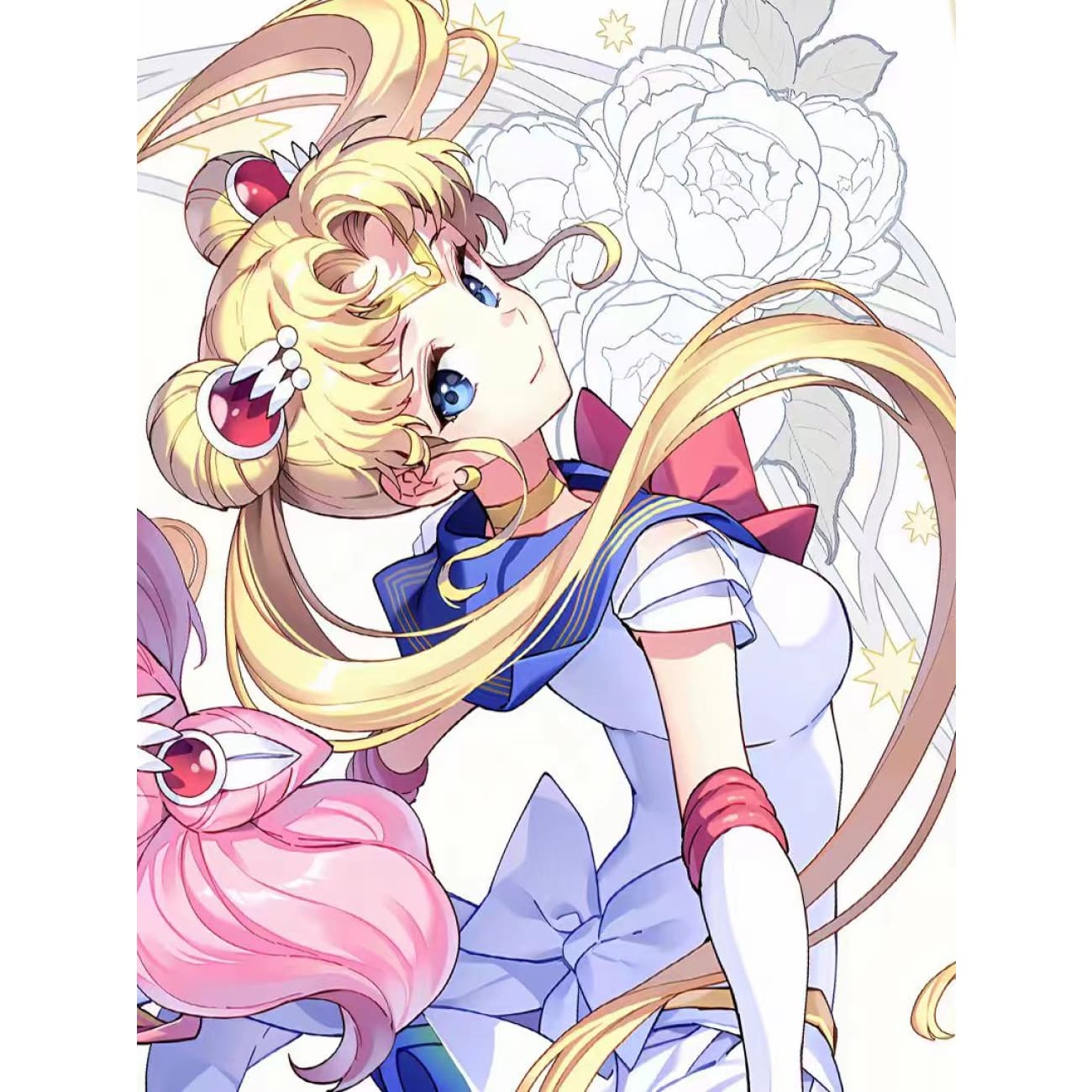 Xing Kong Studio - Usagi Tsukino & Chibiusa Poster Frame
