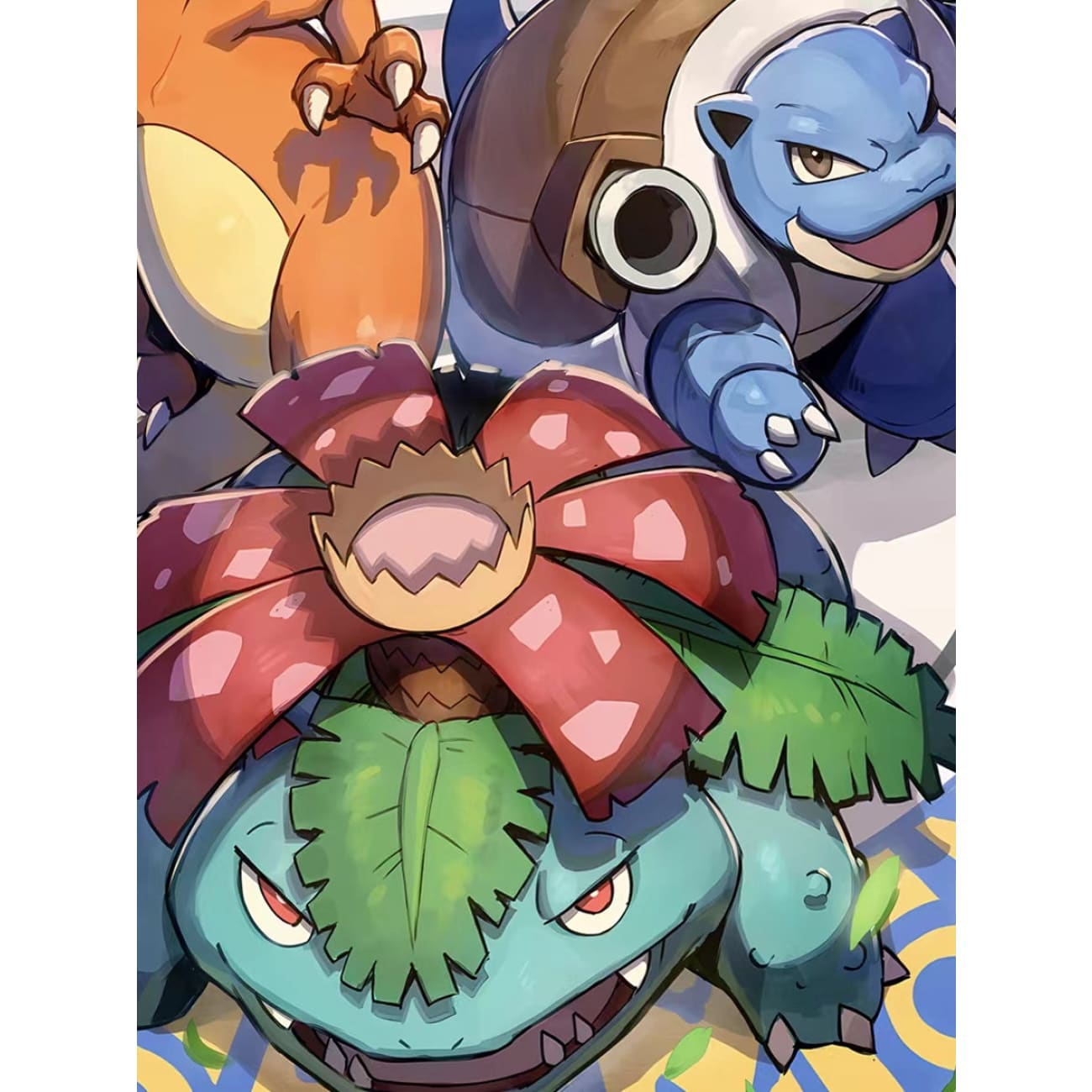 Xing Kong Studio - Venusaur, Blastoise & Charizard Poster Frame