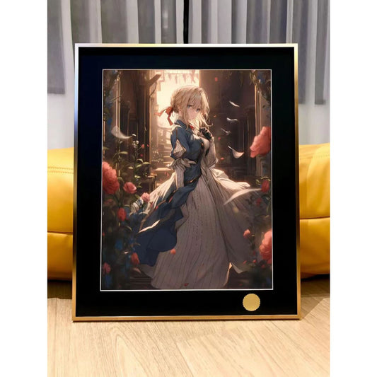 Xing Kong Studio - Violet Evergarden with Rose Poster Frame