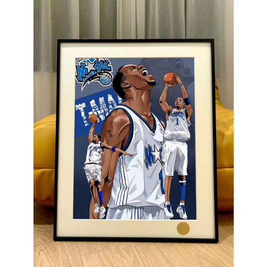 Xing Kong Studio X Jesse - Tracy McGrady Poster Frame