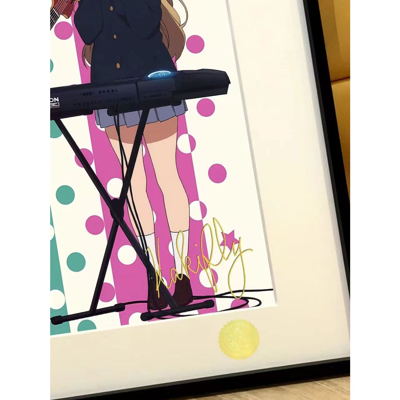 Xing Kong Studio - Yui Hirasawa, Mio Akiyama, Ritsu Tainaka, Tsumugi Kotobuki & Azusa Nakano Poster Frame