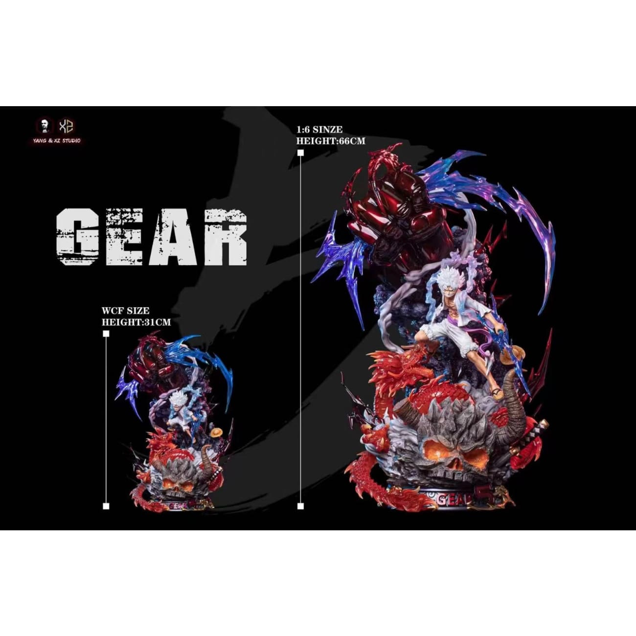 Xs Studios ＆ Yang Studios - Sun God Nika Luffy Gear 5 vs Kaido [WCF Scale / MAX Scale]
