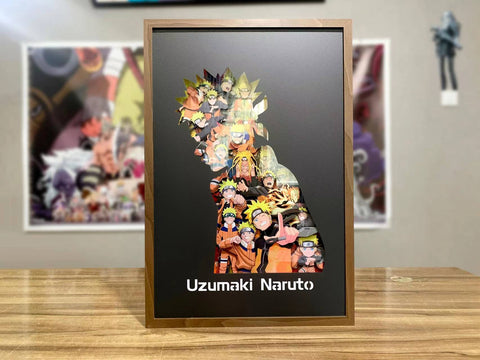  Cut out 3D layering Uzumaki Naruto Poster Frame 