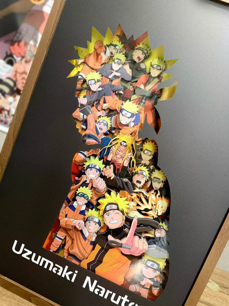  Cut out 3D layering Uzumaki Naruto Poster Frame 