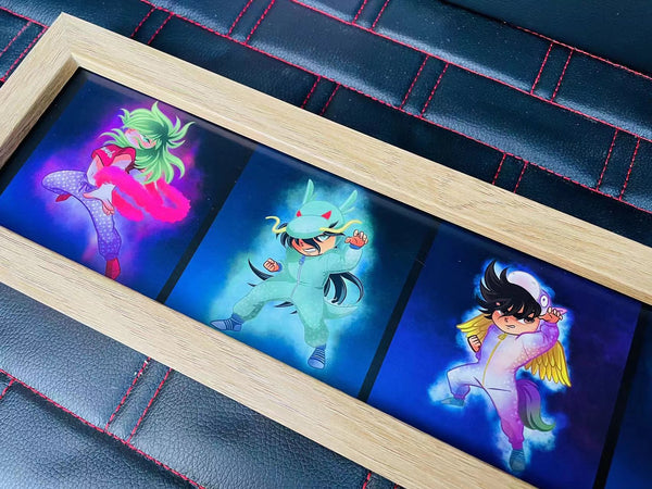 Cute version Saint Seiya character poster frame