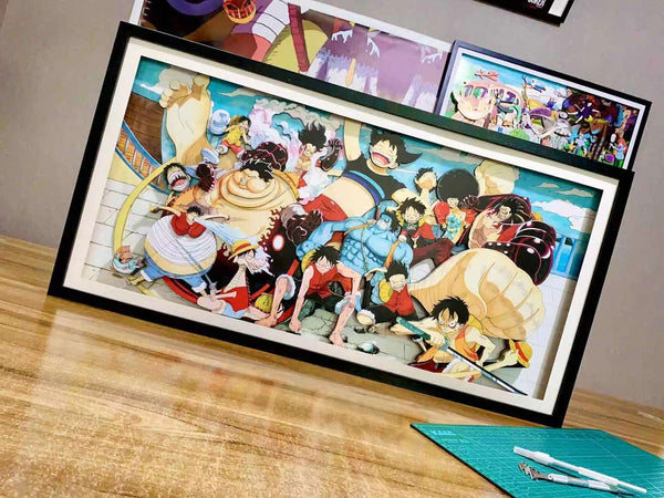 Panda 3D Frame - Monkey D. Luffy 3D poster frame