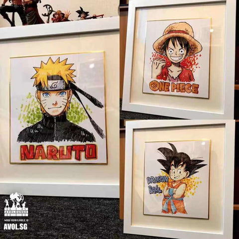 Painted Frame - Son Goku/ Naruto/ Luffy