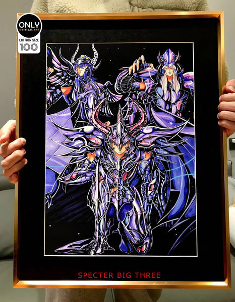 Mystical Art - Saint Seiya Secter Big three Poster Frame