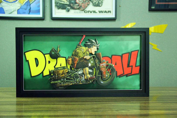3D Art Frame - Son Goku on Bike[2 variants]