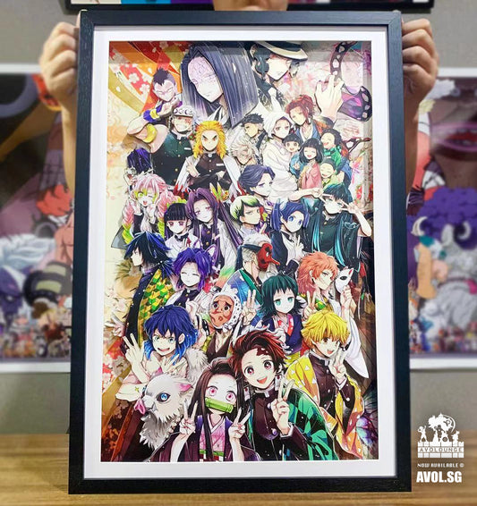 3D Art Frame - Demon slayer Poster frame