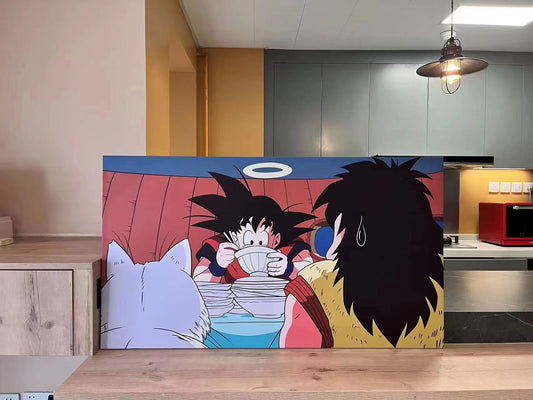 Son Goku Eatting poster canvas
