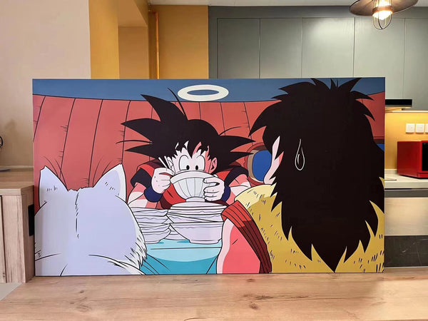 Son Goku Eatting poster canvas