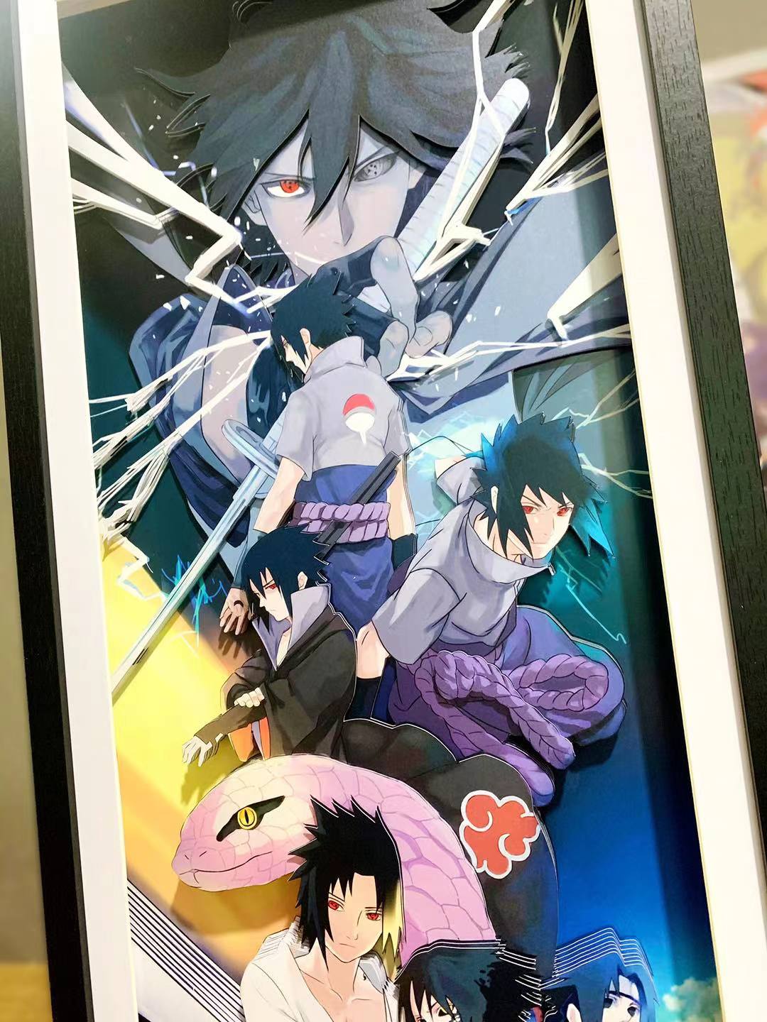 Uchiha Sasuke 3D layering poster frame 