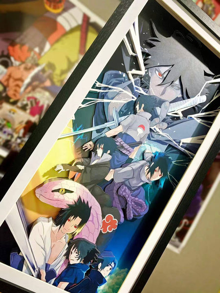 Uchiha Sasuke 3D layering poster frame 