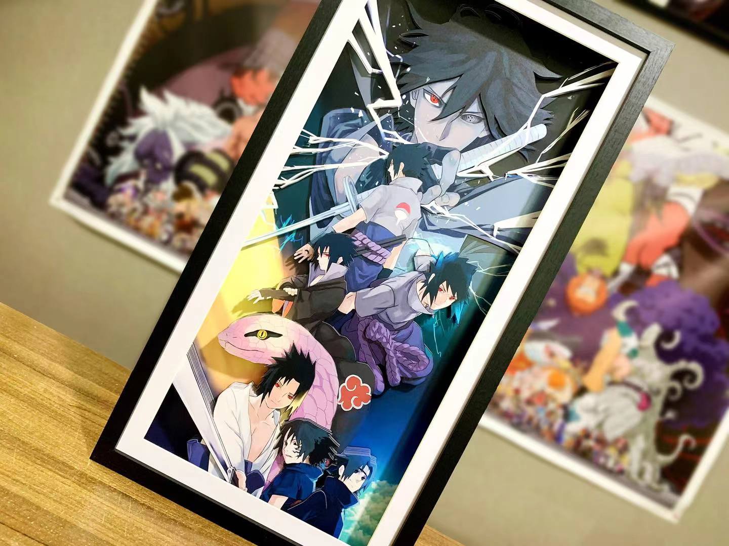Uchiha Sasuke 3D layering poster frame 