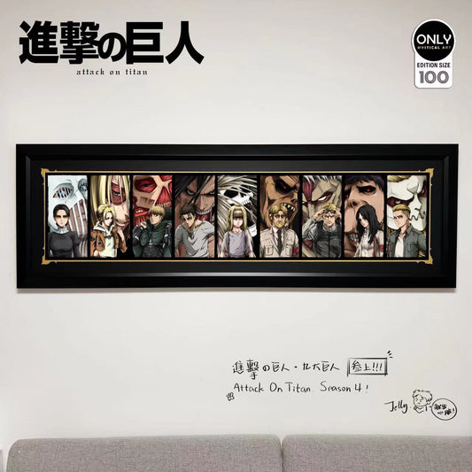 Mystical Art - Attack on Titan character Titan poster frame 