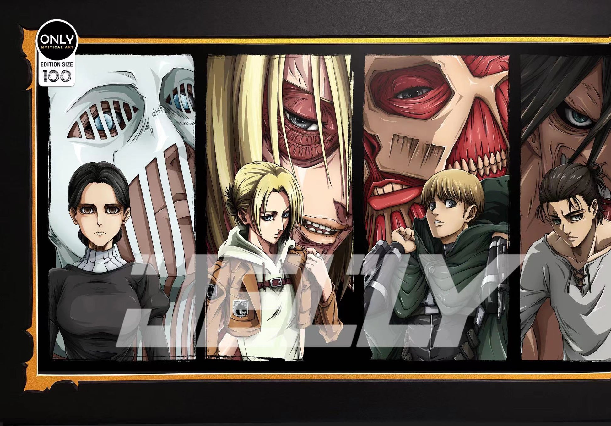 Mystical Art - Attack on Titan character Titan poster frame 