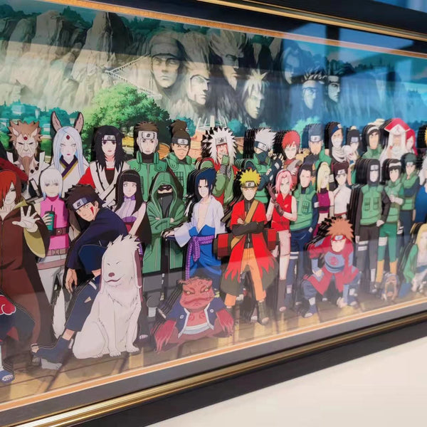 3D Naruto Family Poster Frame  [7 colour selections]