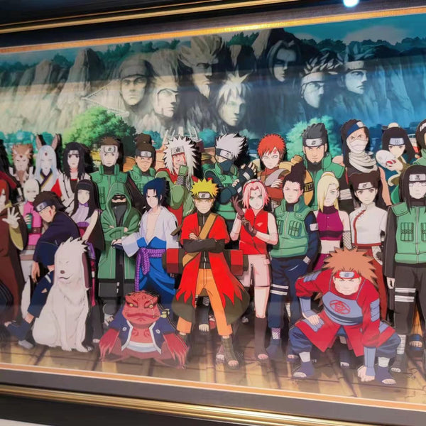 3D Naruto Family Poster Frame  [7 colour selections]