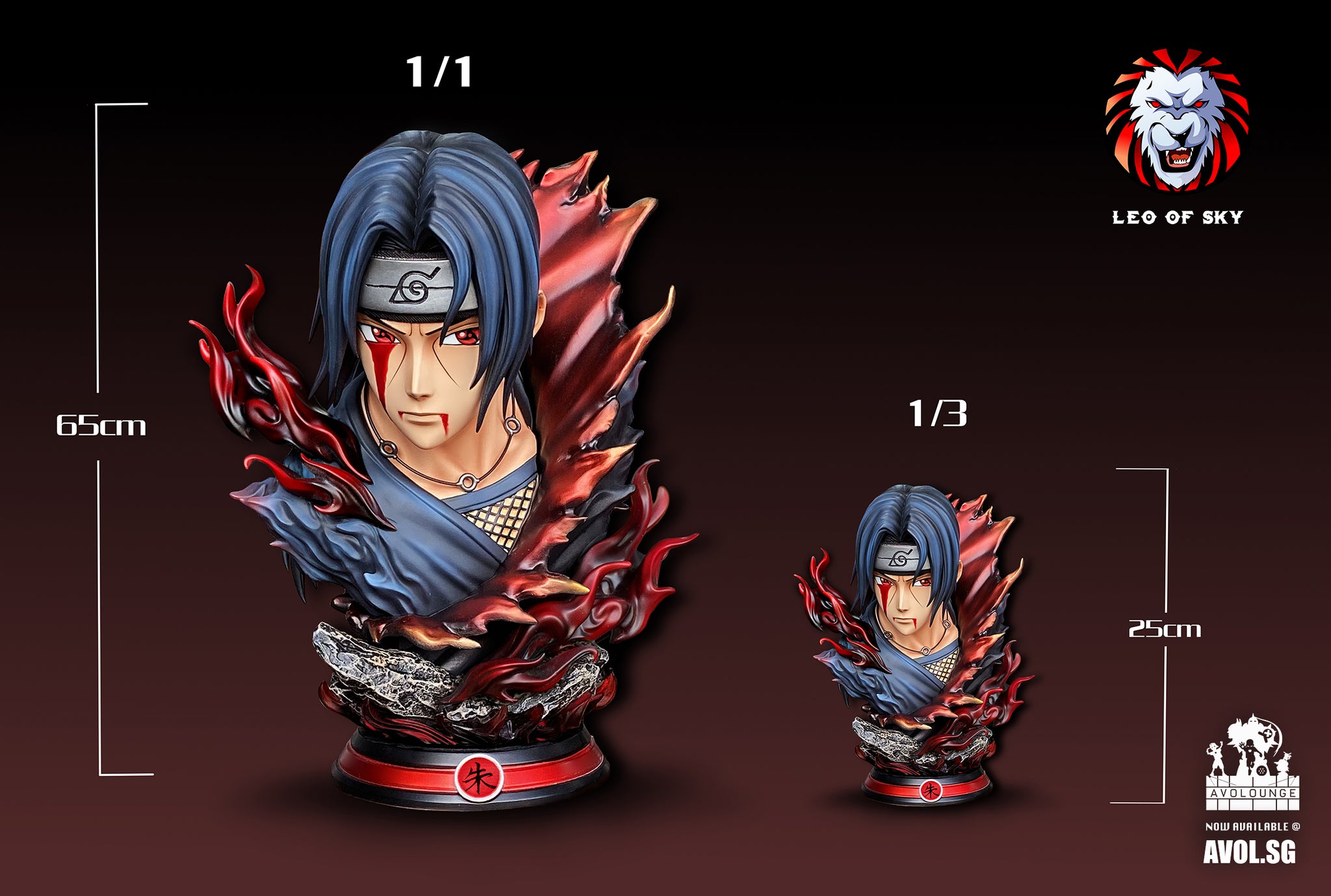 Leo of Sky - Uchiha Itachi Head Sculpt [1/1 scale or 1/3 scale]