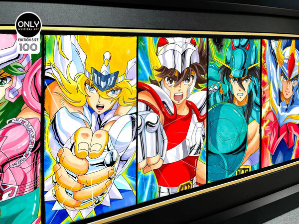 Mystical Art - Saint Seiya Poster Frame the five bronze sanits