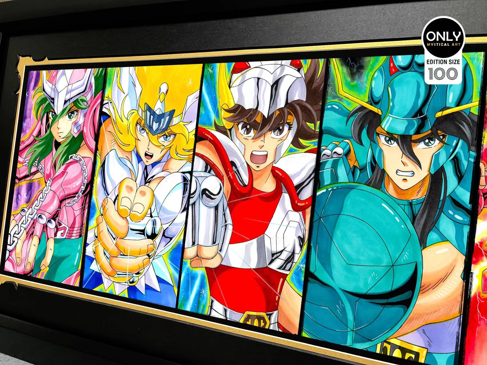 Mystical Art - Saint Seiya Poster Frame the five bronze sanits
