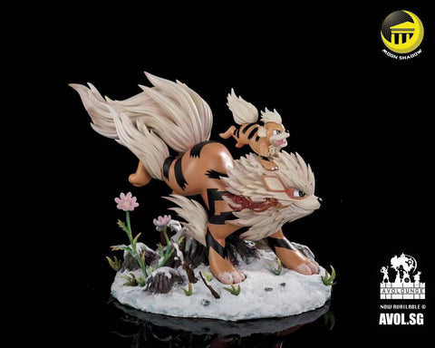 Moon Shadow Studios  - Rowlithe and Arcanine 